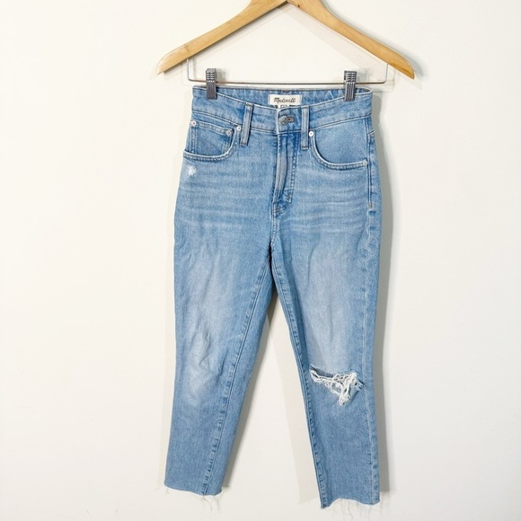 Madewell The Curvy Perfect Vintage Jean in Coney Wash: Destroyed Edition Size 23 - Picture 2 of 7